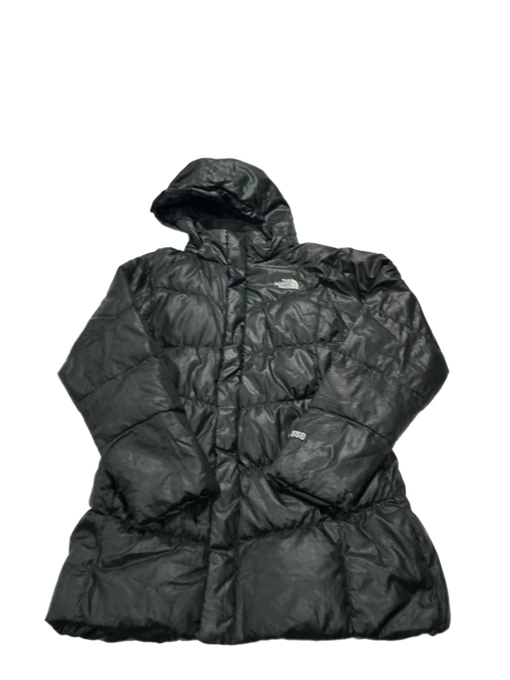 The North Face 550 Down Puffer Coat Black Hooded Kids Youth XL 18